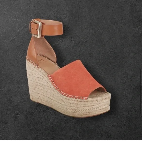 Women’s MARC FISHER LTD Alida Espadrille tan wedge sandals- Size 7.5 - Picture 2 of 8